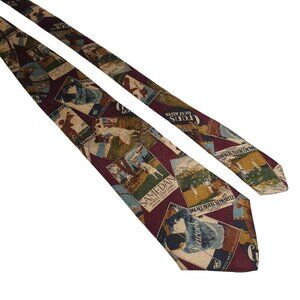 Jos A Bank Vintage Premier Collection Courses Country Club Silk Tie Dad Gift